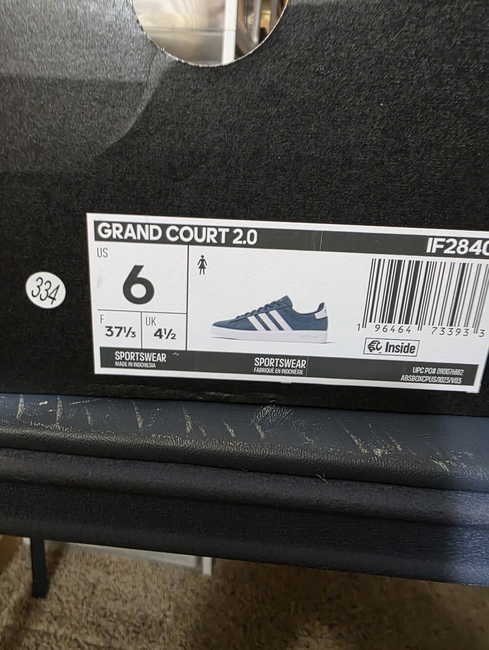 adidas Grand Court 2.0 Women’s Teal Sneakers Size 6w, New. - Picture 6 of 7